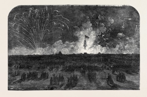 BONFIRE AND FIREWORKS ON BLACKHEATH, TO CELEBRATE THE FALL OF SEBASTOPOL