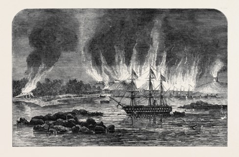 DESTRUCTION OF RUSSIAN BARRACKS AND MAGAZINE, AT HANGO