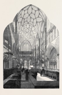 WELLS CATHEDRAL, THE CHOIR, WITH THE RECENT RESTORATIONS