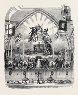 DECORATION OF GUILDHALL ON LORD MAYOR'S DAY, EAST END.
