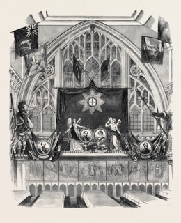 DECORATION OF GUILDHALL ON LORD MAYOR'S DAY, WEST END.
