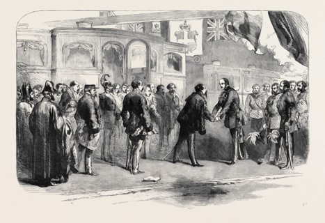 RECEPTION OF THE KING OF SARDINIA BY PRINCE ALBERT, AT THE SOUTH EASTERN RAILWAY STATION