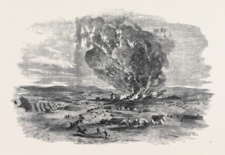 THE EXPLOSION OF THE RIGHT SIEGE TRAIN, NEAR INKERMAN MILL