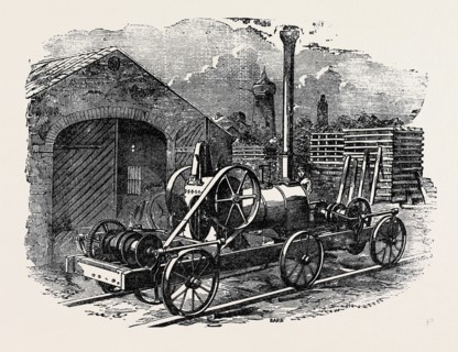 TUXFORD AND SONS' STEAM PILE-DRIVING ENGINE, WITH TWO DOUBLE ACTING PURCHASES FOR LIFTING FOUR RAMS
