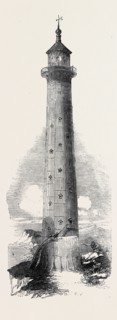 CAST-IRON LIGHTHOUSE, CONSTRUCTED FOR THE GREAT ISAAC ROCKS, SOME HUNDRED MILES FROM BERMUDA
