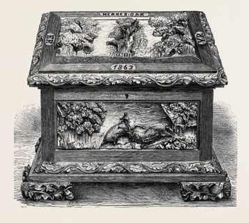 CASKET CARVED OUT OF WOOD FROM HERNE'S OAK, BY ORDER OF HER MAJESTY