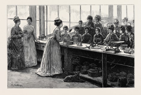 NATIONAL TRAINING SCHOOL OF COOKERY AT SOUTH KENSINGTON: AFTERNOON, LECTURE ON PRACTICAL COOKERY