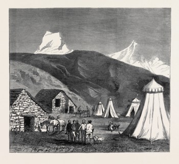 THE KING OF ITALY'S HUNTING QUARTERS IN THE AOSTA VALLEY: ENCAMPMENT OF MONCARNÃƒâ€°