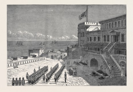 CAPE COAST CASTLE, THE USUAL WEEKLY PARADE OF H.M. 1ST WEST INDIA REGIMENT SINCE THE CAMPAIGN;
