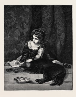 THE FAIR BEAUTY AND THE DARK ONE, FROM THE PICTURE BY J. ARCHER, R.S.A., IN THE EXHIBITION OF THE
