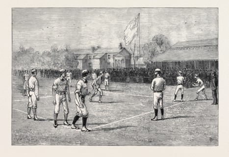 VISIT OF THE AMERICAN BASEBALL PLAYERS TO ENGLAND, THEIR FIRST GAME AT LIVERPOOL, AUGUST 15, 1874