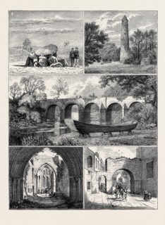 ANTIQUITIES IN THE VICINITY OF BELFAST; 1. Cromlech (Giant's Ring) near Belfast. 2. The Round Tower