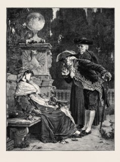 FRIENDS OF FLOWERS, FROM THE PICTURE BY W.J. MARTENS, IN THE LATE EXHIBITION OF THE ROYAL ACADEMY