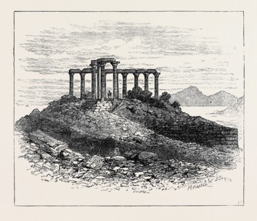 SKETCHES IN THE GREEK ARCHIPELAGO AND THE TROAD: TEMPLE OF MINERVA, CAPE COLONNA, SCENE OF