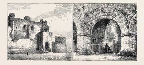 LEFT IMAGE: PIEL CASTLE, RIGHT IMAGE: WEST DOORWAY, FURNESS ABBEY