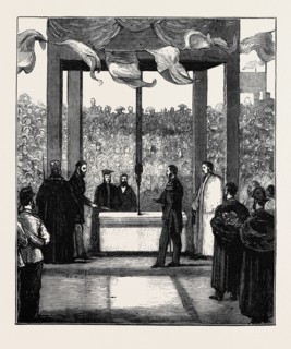 H.R.H. THE DUKE OF EDINBURGH AT LIVERPOOL: LAYING THE FOUNDATION STONE OF THE WALKER ART GALLERY