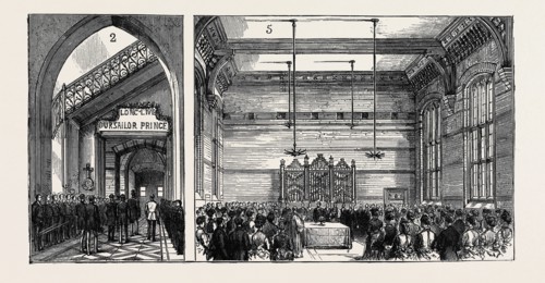 OPENING OF THE SEAMAN'S ORPHANAGE, LIVERPOOL, BY H.R.H. THE DUKE OF EDINBURGH: 2. Arrival of the