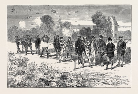 THE VISIT OF THE PRINCE OF WALES TO FRANCE: THE PRINCE SHOOTING AT ESCLIMONT WITH THE DUC DE