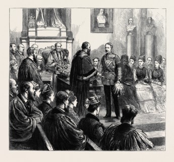 PRESENTATION OF A SWORD TO SIR GARNET WOLSELY BY THE CITY CORPORATION: THE CEREMONY AT THE