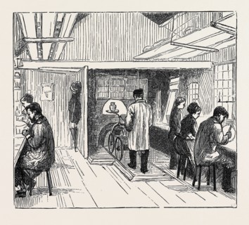 ELECTRO AND SILVER PLATING, SKETCHED AT THE WORKS OF MESSRS. ELKINGTON AND CO., VISITED BY H.R.H.