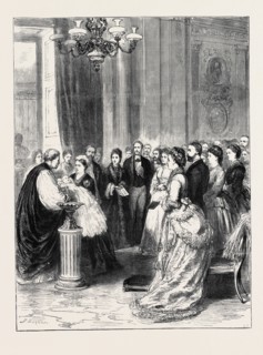 CHRISTENING OF THE INFANT SON OF THE DUKE AND DUCHESS OF EDINBURGH AT BUCKINGHAM PALACE, HER