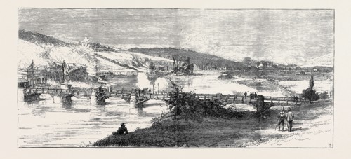 THE CIVIL WAR IN SPAIN, VIEW OF THE BRIDGE OF BÃƒâ€°HOBIE, REPUBLICANS FIRING ON A CARLIST POSITION