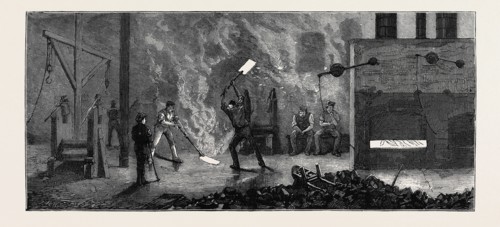 BUILDINGS AND INDUSTRIES OF SHEFFIELD: MAKING STEEL FOR PENS AT MESSRS. JESSOP'S WORKS
