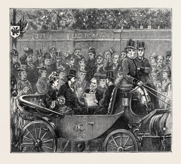 THE DUKE AND DUCHESS OF EDINBURGH AT ASHFORD: READING THE ADDRESS, DECEMBER 5, 1874