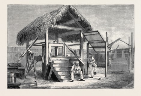 THE FORTHCOMING TRANSIT OF VENUS: SHED AT HONOLULU FROM WHICH THE MODEL OF VENUS IS OBSERVED, AND