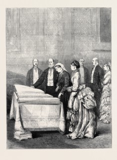 THE FRENCH DEPUTATION TO THE QUEEN AT WINDSOR CASTLE, Presentation of Addressed of Gratitude from