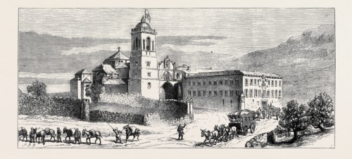 THE CIVIL WAR IN SPAIN: MONASTERY OF SANTA MARIA DE YRACHE, OCCUPIED BY A CARLIST AMBULANCE