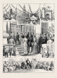 THE PRINCE AND PRINCESS OF WALES AT BRADFORD: 1. The Triumphal Arch in Market Street; 2. The Town