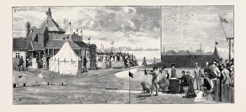 A COMPETITION AT THE GUN CLUB: 1. The New Pavilion and Betting Ring; 2. The Shooting