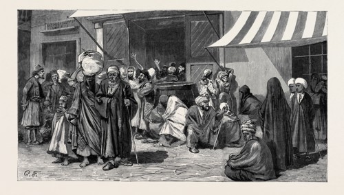 THE WAR IN EGYPT: AFTER THE BURNING OF ALEXANDRIA: STARVING ARABS AND JEWS SEEKING FOOD