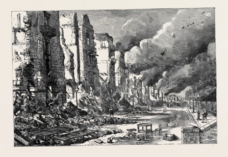 THE WAR IN EGYPT: AFTER THE BURNING OF ALEXANDRIA: RUINS OF THE GRAND SQUARE