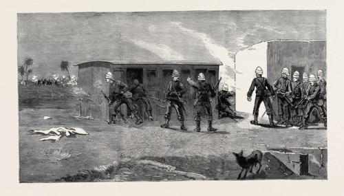 THE WAR IN EGYPT: THE OCCUPATION OF ALEXANDRIA: A SKIRMISH WITH ARABI'S CAVALRY ON THE MAHMOUDIYEH