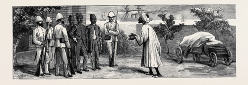 THE WAR IN EGYPT: THE OCCUPATION OF ALEXANDRIA: EGYPTIAN PRISONERS IN THE ARSENAL