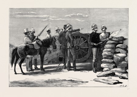 THE WAR IN EGYPT: MAJOR-GENERAL H.R.H. THE DUKE OF CONNAUGHT VIEWING ARABI'S POSITION FROM THE