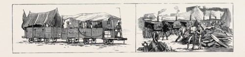 THE WAR IN EGYPT: ARMOUR-PLATED TRUCKS RUNNING BETWEEN ISMAILIA AND THE FRONT (LEFT); FIELD BAKERY,