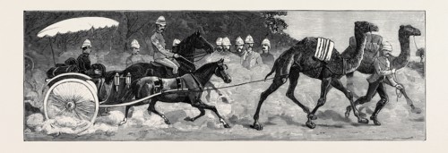 THE WAR IN EGYPT: A BRITISH GENERAL: SIR HAVELOCK ALLAN GOING TO THE FRONT