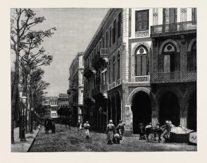 THE BRITISH OCCUPATION OF CAIRO: RUE DE L'HOTEL SHEPHEARD, EGYPT