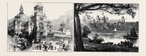 THE SYDNEY EXHIBITION BUILDING, DESTROYED BY FIRE, SEPTEMBER 22: THE EXHIBITION BUILDING AND THE