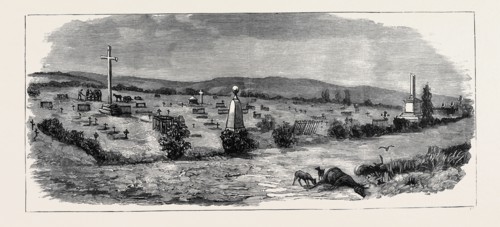 THE RECENT CAMPAIGN IN EGYPT: GRAVES OF BRITISH OFFICERS AND SOLDIERS AT ISMAILIA