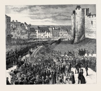 THE RETURN OF THE TROOPS FROM EGYPT: THE RECEPTION OF THE SECOND LIFE GUARDS AT WINDSOR, THE MAYOR