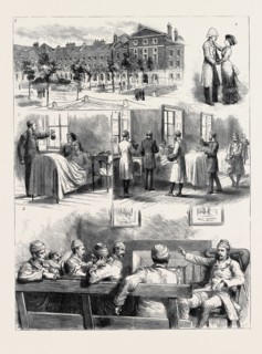THE RETURN OF THE TROOPS FROM EGYPT, THE WOUNDED IN HASLAR HOSPITAL: 1. The Quadrangle; 2.