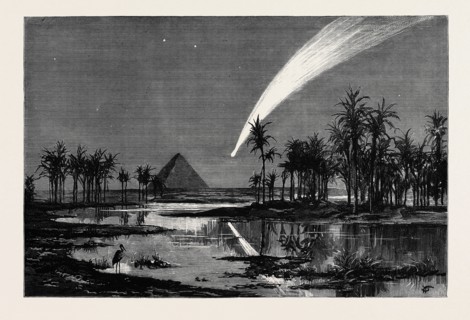 THE COMET AS SEEN FROM THE PYRAMIDS, EGYPT