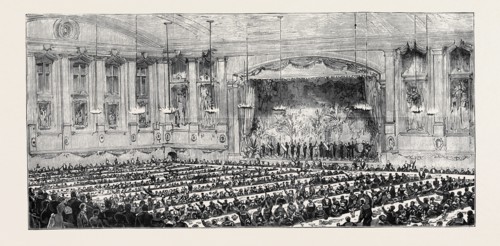 THE RETURN OF THE SOLDIERS AND SAILORS FROM EGYPT: BANQUET AT DEVONPORT TO THE SEAMEN OF THE FLEET