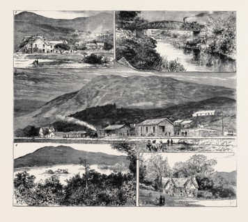 THE NEW ABERFOYLE RAILWAY, SCOTLAND: 1. Aberfoyle, Showing the Bailie Nicol Jarvie Inn and the