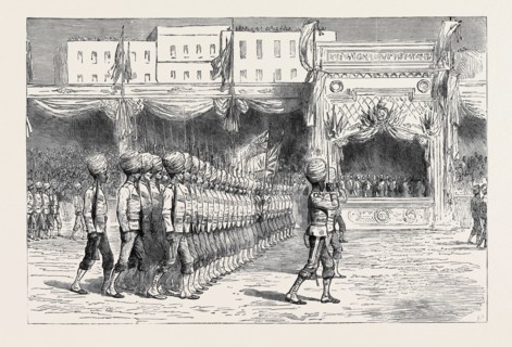 WITH THE INDIAN CONTINGENT IN EGYPT: THE REVIEW BEFORE THE KHEDIVE AT CAIRO, SEPTEMBER 30