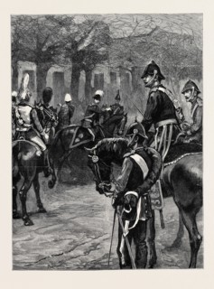 THE ROYAL REVIEW OF THE TROOPS FROM EGYPT, A SKETCH IN THE MALL: "THE QUEEN IS COMING!"